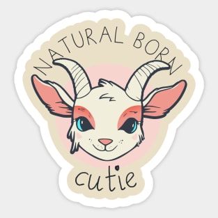 Natural Born Cutie Sticker